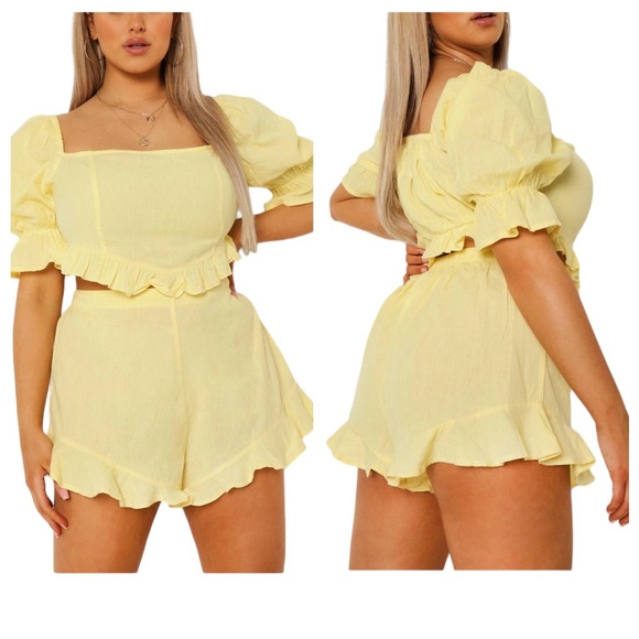 Plus Frill Hem Short Co-ord - Picture 1 of 2